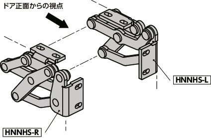 HNNHS-60-L-MT｜ステンレス大型スライドヒンジ - 180°開き L1 60