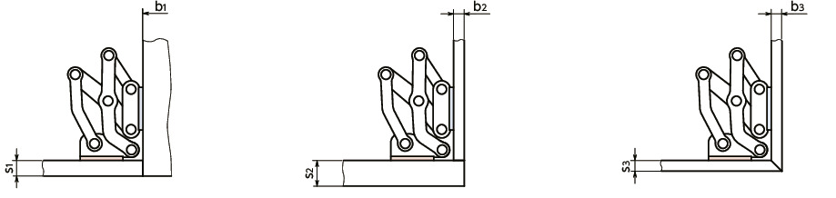 HNNHSステンレス大型スライドヒンジ - 180°開き