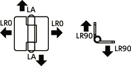 HNSHS-80-40-N｜シートメタルヒンジ（平蝶番） - ステンレス製 - 穴