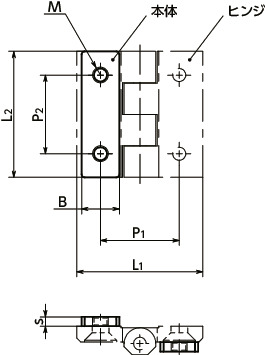 HNBFS_ヒンジ用プレート - めねじタイプ|NBK【鍋屋バイテック会社】
