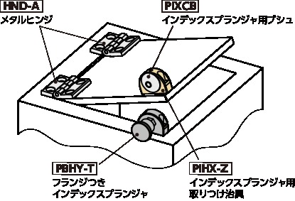 PBHYフランジつきインデックスプランジャ - ロック機構つき - コンパクトタイプ