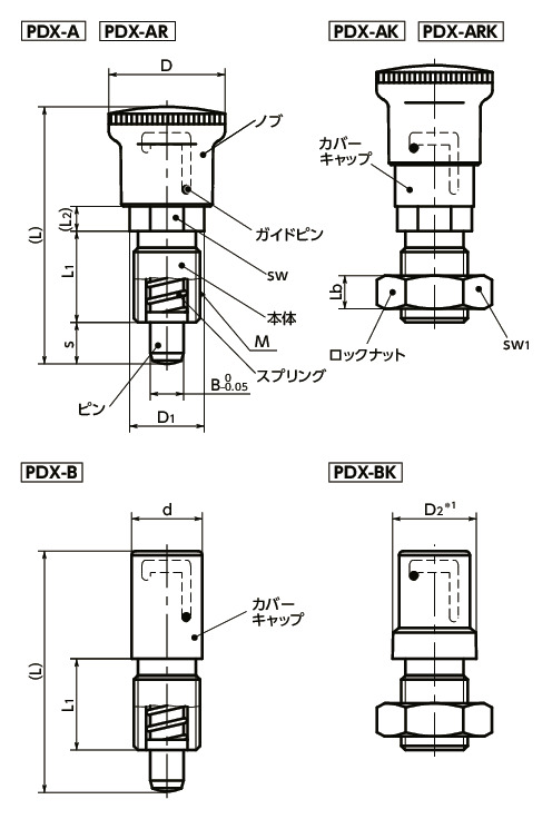 PDX 寸法図