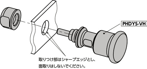 PHDYS-VHインデックスプランジャ - ロック機構つき - ハイジェニックデザイン - 薄板用