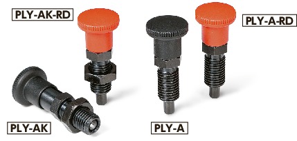 PLY-8-12-AK｜インデックスプランジャ ロックナットの有無