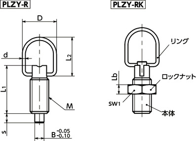 PLZY-6-6-M12-RK｜インデックスプランジャ - ロック機構つき