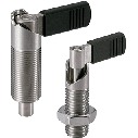 インデックスプランジャ（ステンレス製） - レバータイプ - 180° 回転制限 - ロック機構つき - レバーキャップつき