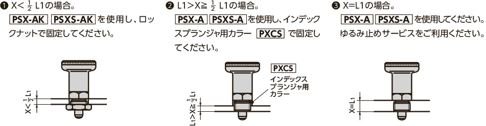 PSXインデックスプランジャ - ショートタイプ
