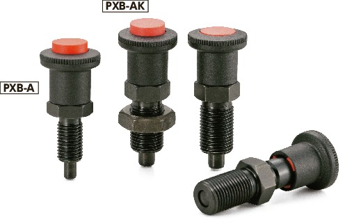 PXB-6-9-A｜インデックスプランジャ - 操作ボタンつき ロックナットの