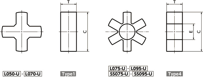 L075-U-14H7-16H7｜フレキシブルカップリング - ジョーマックス 