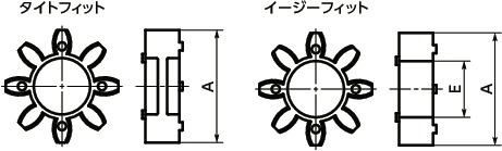 MJT-CK-RDフレキシブルカップリング - ジョータイプ - クランピング+キータイプ