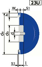 JIS-B-1JIS Vプーリー - B・BX適用寸法図