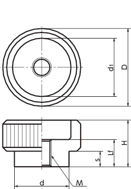 KCF-30-M8-BK｜クランプノブ D 30｜NBK【鍋屋バイテック会社】