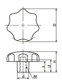 KSFセブンロブノブ寸法図