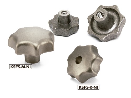 KSFS-63-K12-NI|セブンロブノブ(めねじ) D 63|NBK【鍋屋 KSFS-63-K12-NI|セブンロブノブ(めねじ) D 63|NBK【鍋屋
