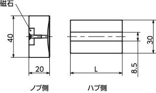 KSKA-Wメタルスーパーノブ専用治具寸法図