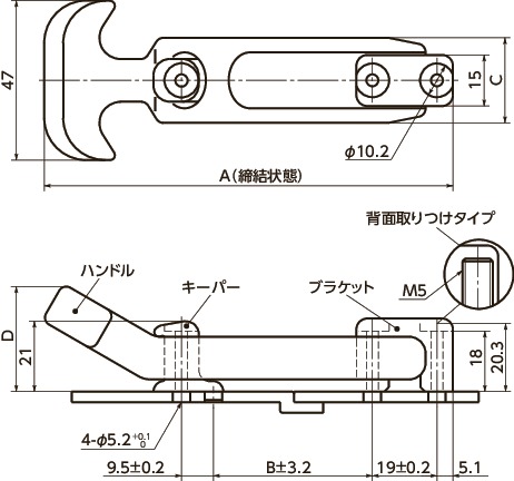 F7_フレキシブルドローラッチ|NBK【鍋屋バイテック会社】