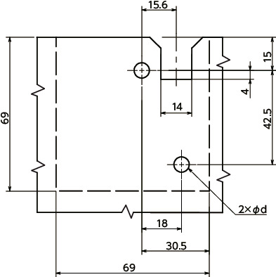 R4-EM-73-163-B|電気機械式回転ラッチ(屋外対応) 取りつけ穴G R4-EM-73-163-B|電気機械式回転ラッチ(屋外対応) 取りつけ穴G