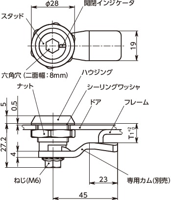 E5-8003|カムラッチ(ステンレス製)用カム T1 4|NBK【鍋屋 E5-8003|カムラッチ(ステンレス製)用カム T1 4|NBK【鍋屋