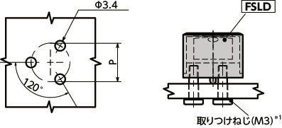 FSLDホルダつき丸形水平器-アジャスタブルタイプ