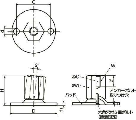 法螺貝　超特大　42,5cm なかなか出ないサイズ　直線で40cm 1128g SSHS-M10-60-FT｜六角穴付き極低頭ボルト（全ねじ） M(並目)ねじ