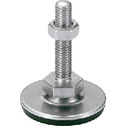 レベリングアジャスタ（おねじ） - SUS316L - 六角調整 - ラバーディスクつき（接着）