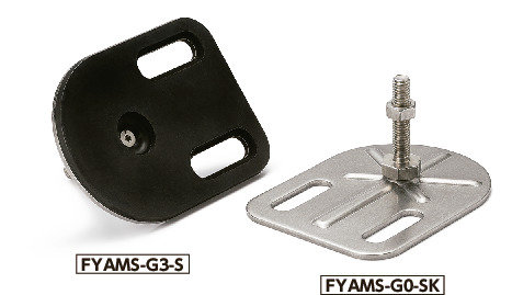 FYAMS-G3-Sレベリングアジャスタ（おねじ）　-　アンカー固定タイプ　-　六角調整　-　ラバーディスクつき(接着)