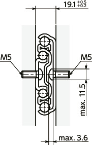 TSCC-Mスライドレール - 3段引 - クローズロック機構つき