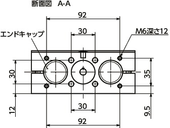 GN491-30アクチュエータ-ダブルチューブタイプ寸法図