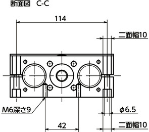 GN491-30アクチュエータ-ダブルチューブタイプ寸法図