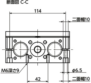 GN492-30アクチュエータ-ダブルチューブタイプ寸法図