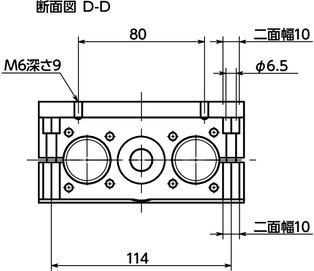 GN492-30アクチュエータ-ダブルチューブタイプ寸法図