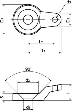 PRWリテーナワッシャ寸法図