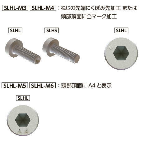 SLHL六角穴付き低頭ボルト（SUS316L製）