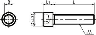 SNS-M4-16-SD｜六角穴付き小頭ボルト M(並目)ねじの呼び M4