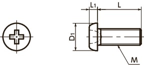 SNZS-M精密機器用なべ小ねじ（微細ねじ）寸法図