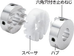 MOTフレキシブルカップリング - オルダムタイプ - セットスクリュータイプ