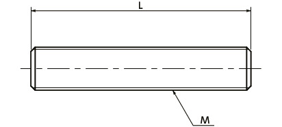 SPC-Z樹脂ねじ（PC / 寸切りボルト）寸法図