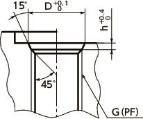 SFF-3｜フランジ付き六角穴付きスクリュープラグ G(PF)ねじの呼び G3/8