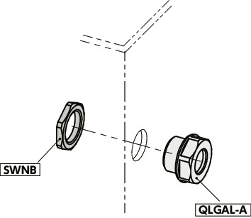 SWNB薄形管用ナット 