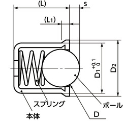 PPRプレスフィットプランジャ寸法図