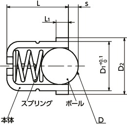 PPRSC-KUプレスフィットプランジャ寸法図