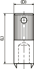 PQCM-Sクイックピンプランジャ用取りつけピン寸法図