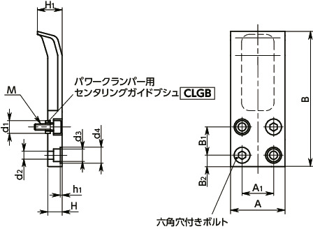 CLCVパワークランパー用カバー寸法図