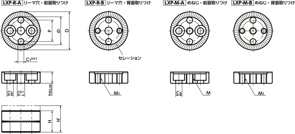 LXPセレーションロック寸法図