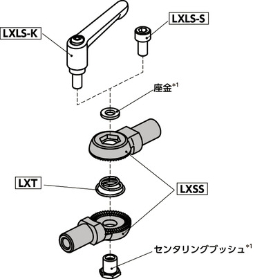 LXSSセレーションロック（ステンレス製） - 接続部つき