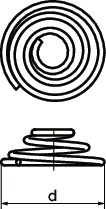 LXTセレーションロック用ばね寸法図
