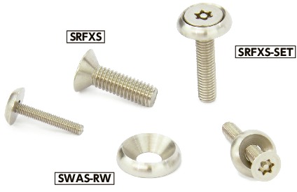蛇次様用 SRFXS-M4-8｜ヘクサロビュラ穴付き皿ボルト（ピンつき） M(並目