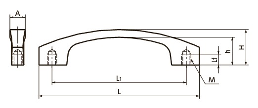 TCジンク取っ手寸法図
