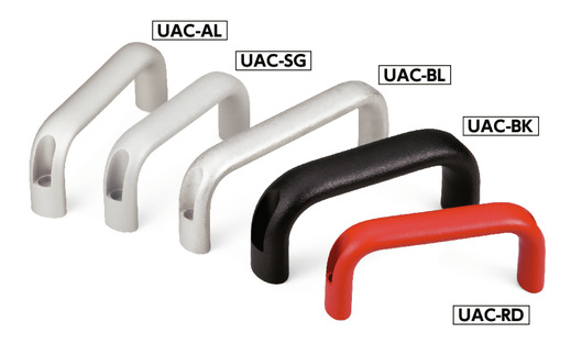 UAC-26-116-BK｜アルミキャビネット取っ手 C 11 Lc 6 R 6.4 H 55 h 38