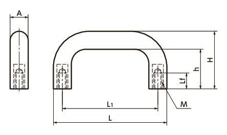 UGFゴム取っ手寸法図